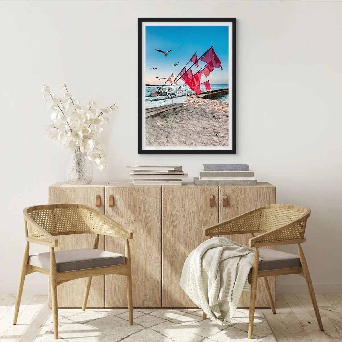 Poster in een zwarte lijst - Een welverdiende rust - 40x50 cm