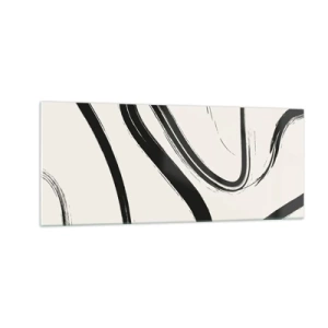 Schilderen op glas - Zwart-wit eigenzinnigheid - 100x40 cm