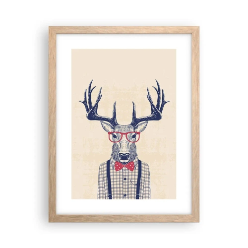 Een poster in een licht eiken lijst - Een grappig extravaganza - 30x40 cm