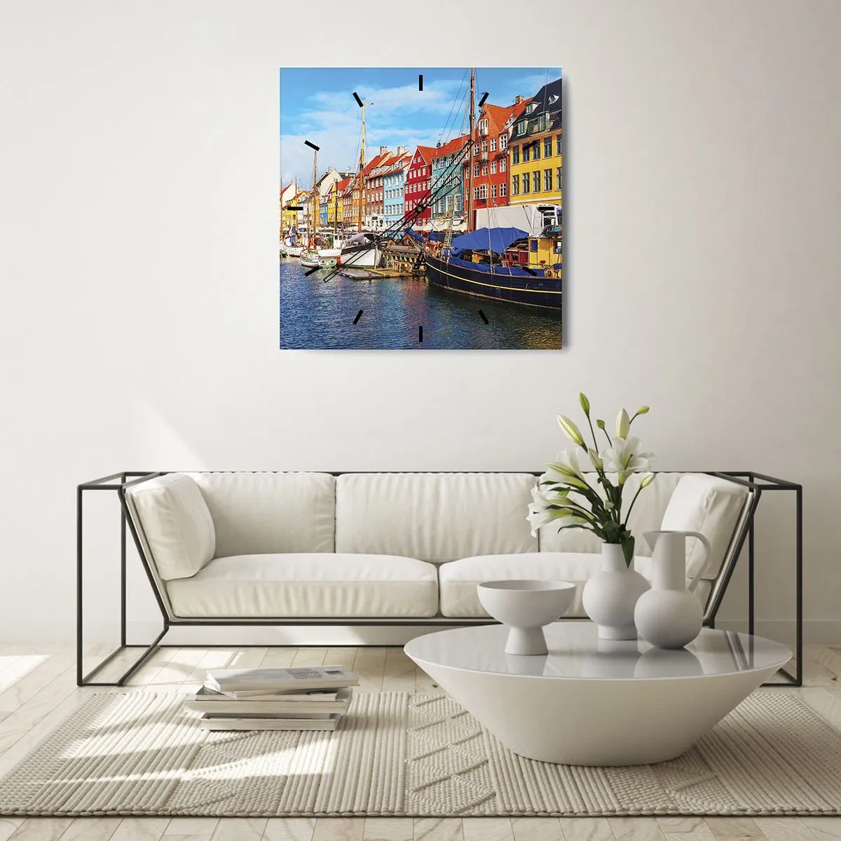 Wandklok - Klok - Vrolijke werf - 40x40 cm