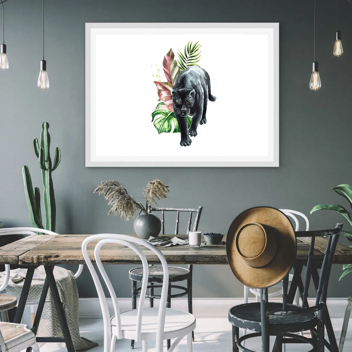 Poster in een witte lijst - Wilde van het hart - 100x70 cm