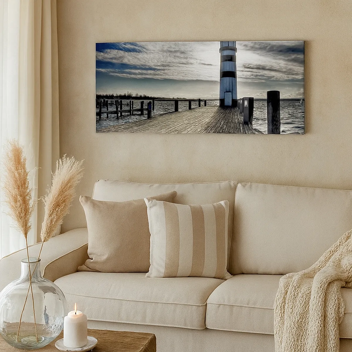 Schilderen op canvas - Zeelieden, ik wacht op jullie - 30x30 cm