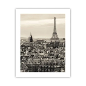 Poster - Over de daken van Parijs - 40x50 cm