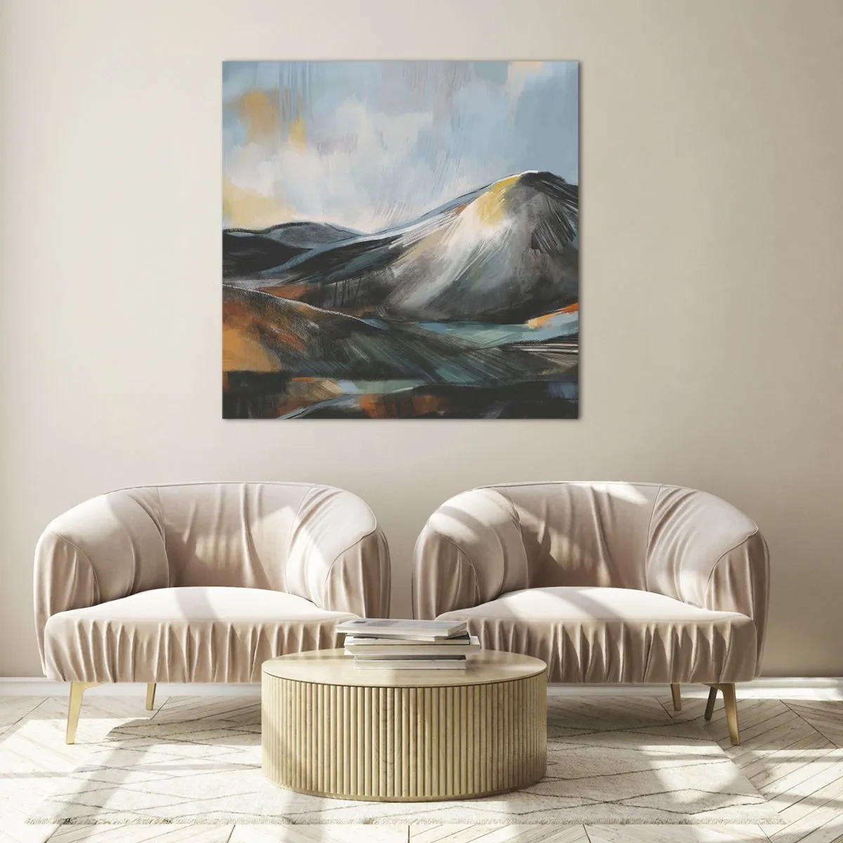 Schilderen op glas - Ruw en prachtig - 60x60 cm