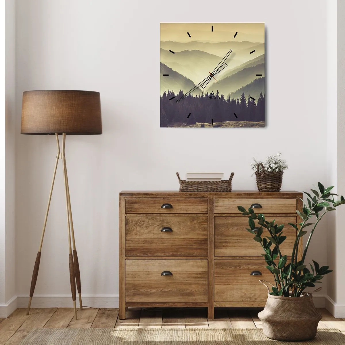 Wandklok - Klok - Achter de zeven bergen... - 40x40 cm