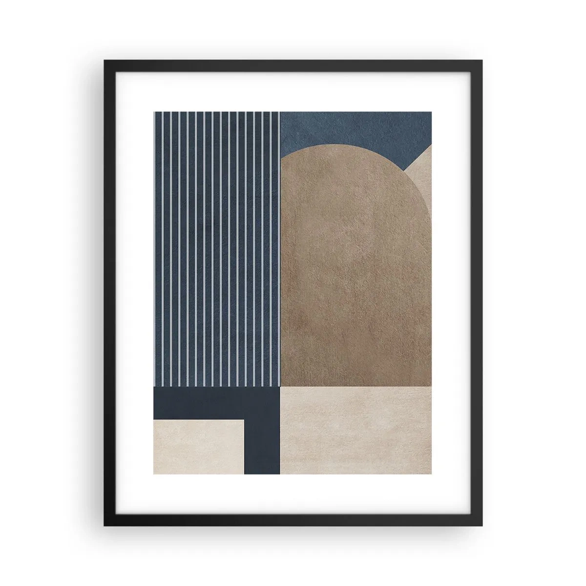 Poster in een zwarte lijst - Een compositie van eenvoud en rondheid - 40x50 cm