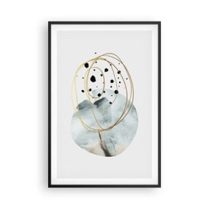 Poster in een zwarte lijst - Omarmd door de ruimte - 61x91 cm