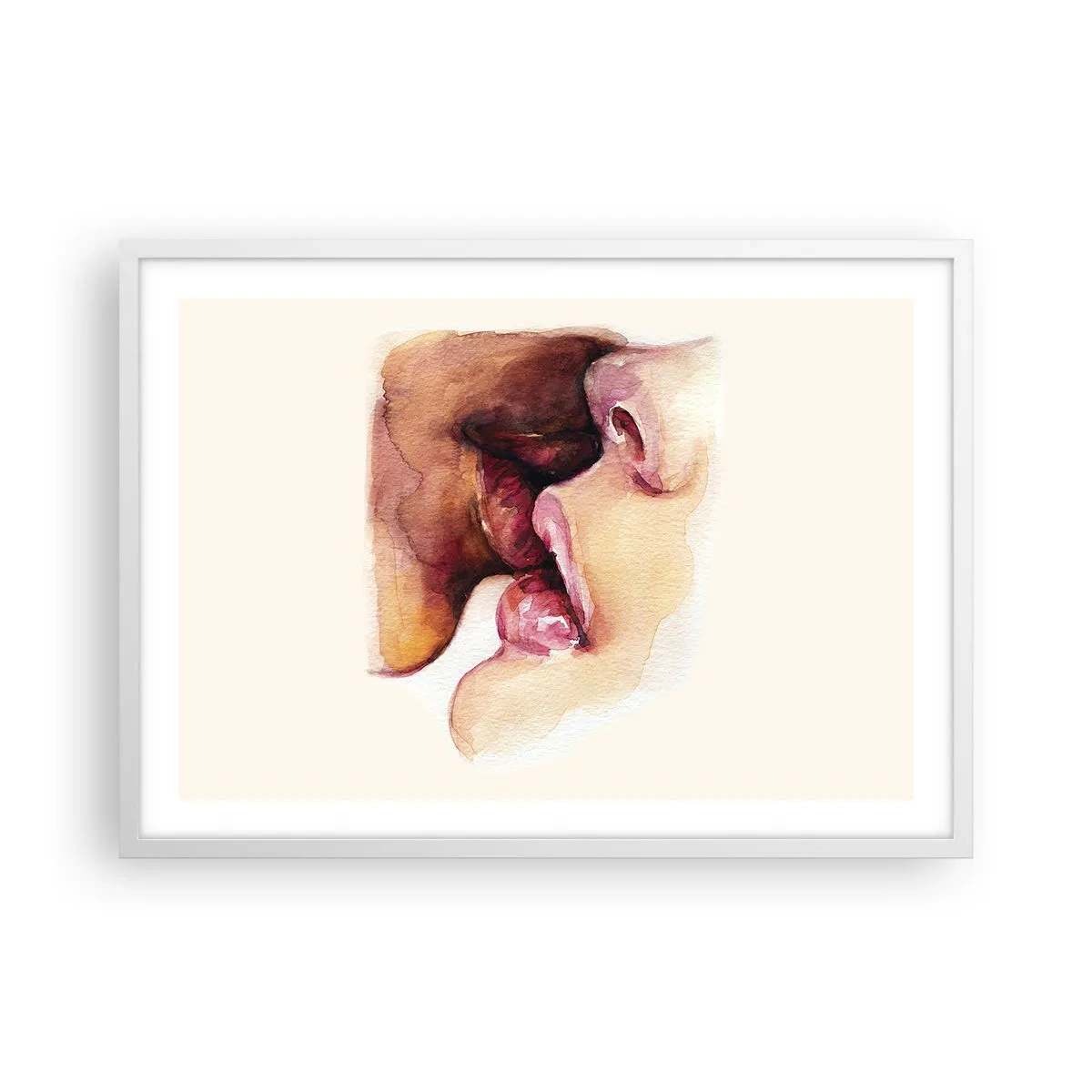 Poster in een witte lijst - Zoals dag en nacht, aarde en lucht - 70x50 cm
