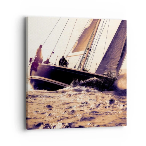 Schilderen op canvas - Zeil, matroos - 40x40 cm