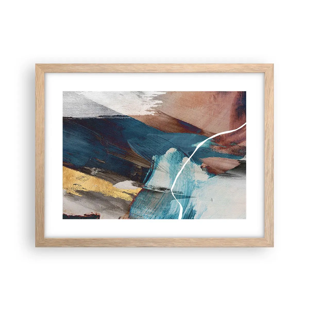 Een poster in een licht eiken lijst - Met panache en energie - 40x30 cm