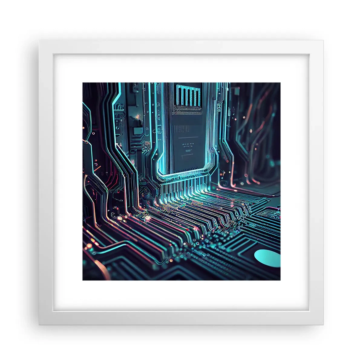 Poster in een witte lijst - Ik ben aan het denken… - 30x30 cm