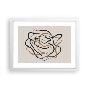 Poster in een witte lijst - Alles ging mis - 40x30 cm