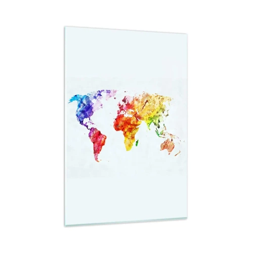 Schilderen op glas - Alle kleuren van de wereld - 80x120 cm