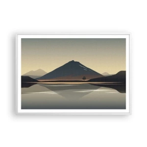 Poster in een witte lijst - Spiegelreflectie - 100x70 cm