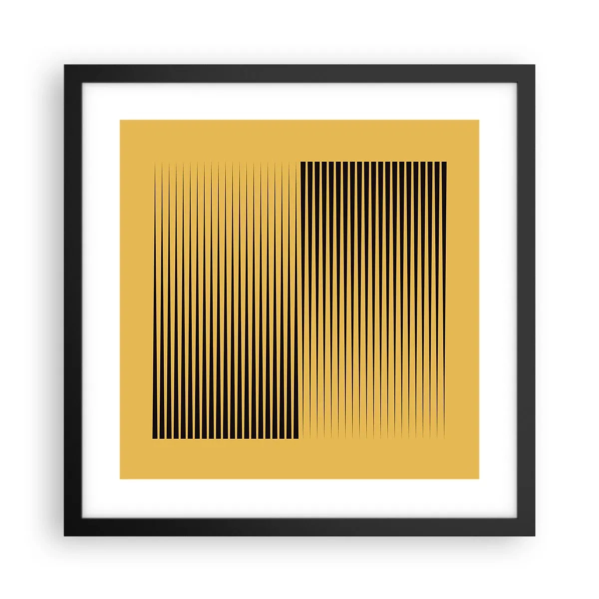 Poster in een zwarte lijst - Vierkant van tegenpolen - 40x40 cm