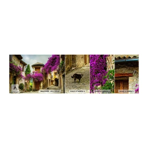 Fotobehang Staaltje Standard Eco - Onder een bloemenluifel - Landschap, Architectuur, Stad - 100x30 cm