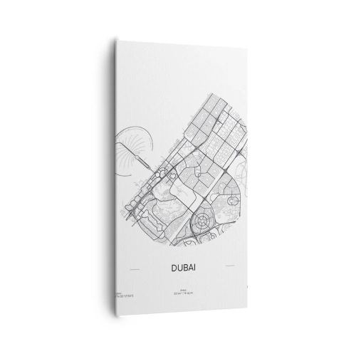 Schilderen op canvas - Anatomie van Dubai - 65x120 cm