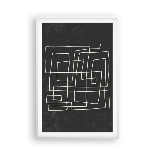 Poster in een witte lijst - Niet zo eenvoudig - 61x91 cm