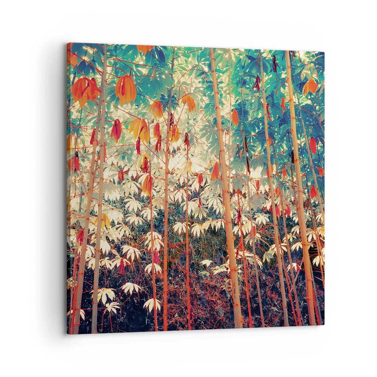 Schilderen op canvas - Het geheime leven van de bladeren - 60x60 cm
