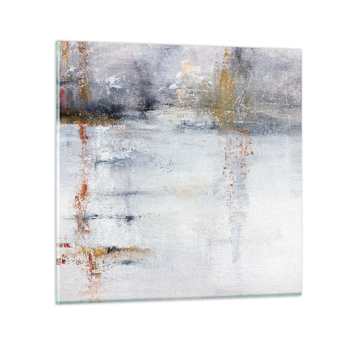 Schilderen op glas - Achter de luchtgordijn - 50x50 cm