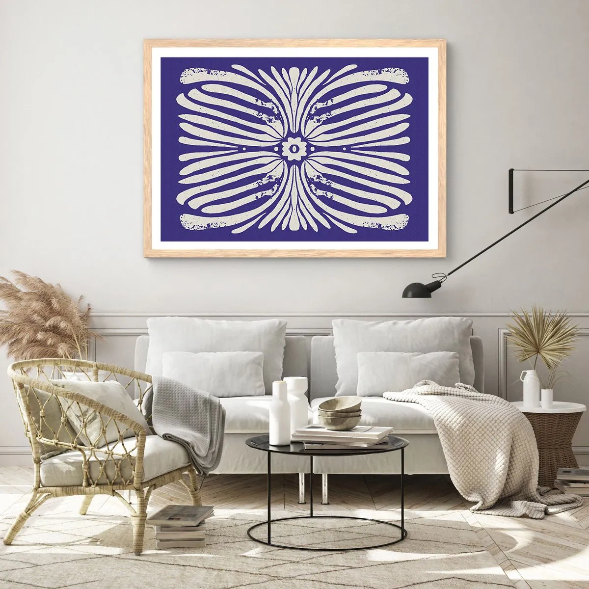 Een poster in een licht eiken lijst - Etnische inspiraties - 50x40 cm