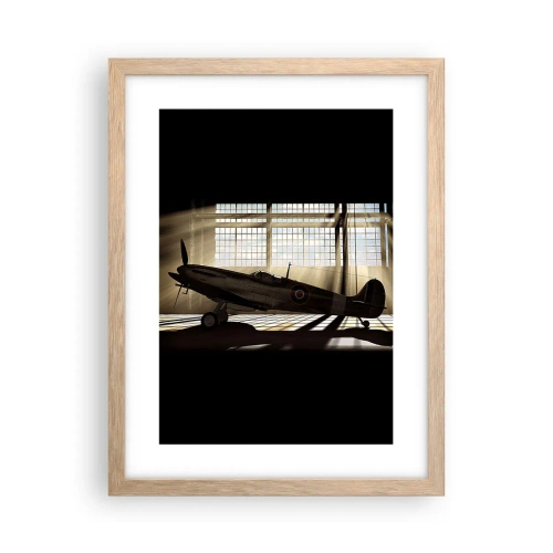 Een poster in een licht eiken lijst - De rust van een krijger - 30x40 cm