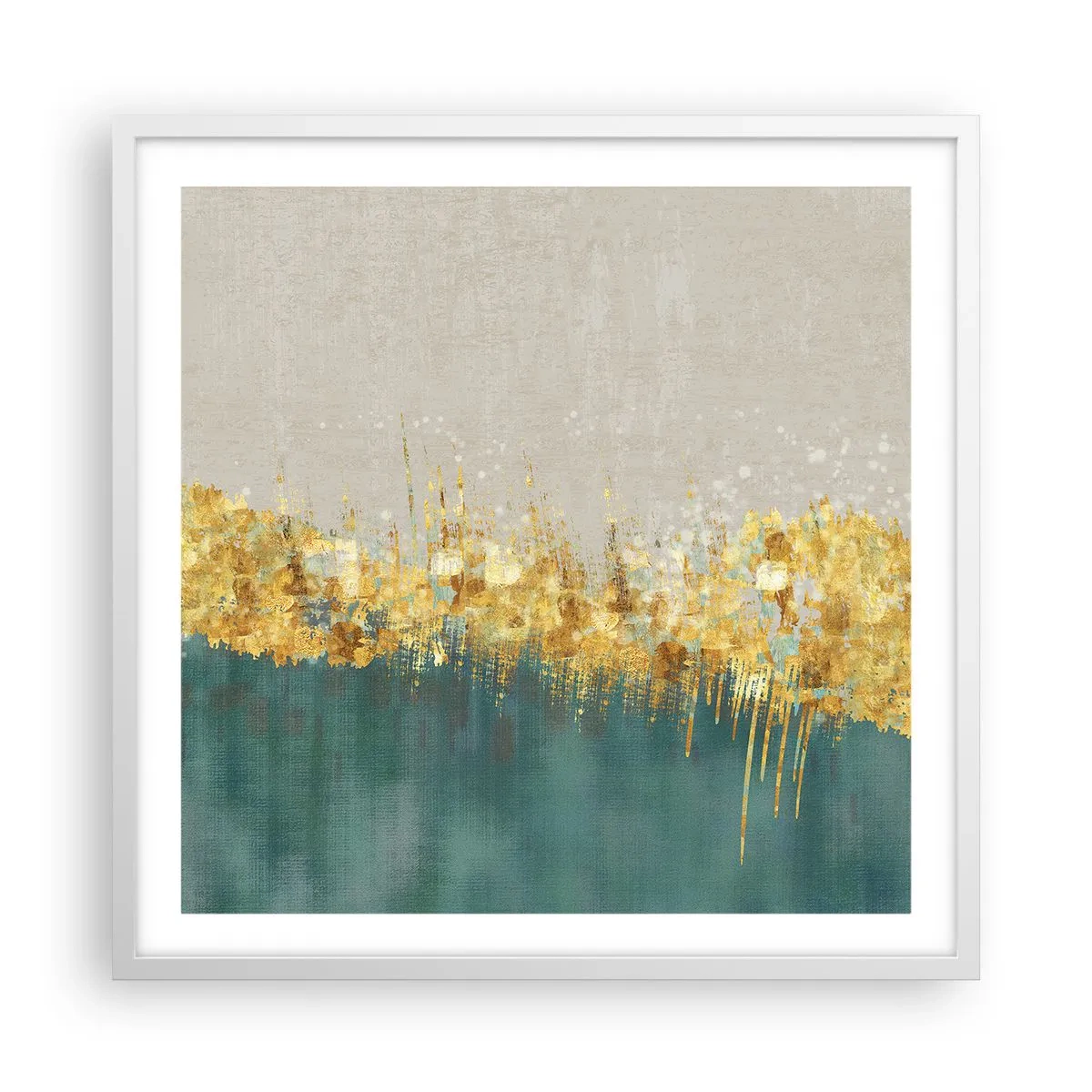 Poster in een witte lijst - De gouden rand - 60x60 cm