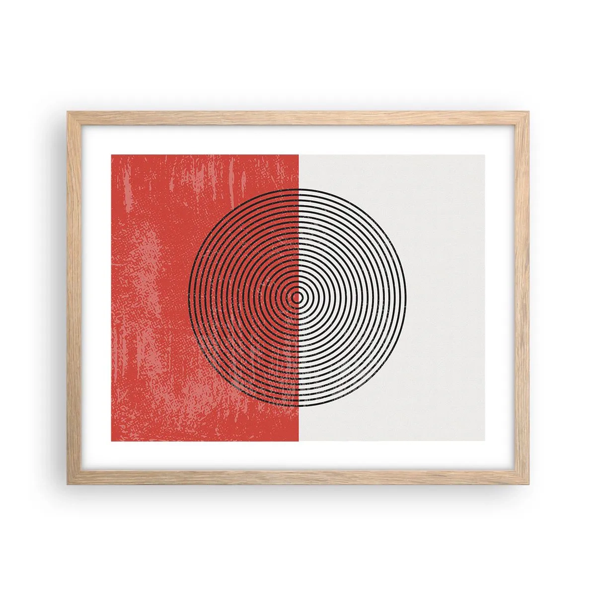 Een poster in een licht eiken lijst - Op de kop geslagen - 50x40 cm