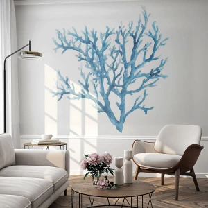 Fotobehang Standard Eco - Nautische filigraan - Koraal, Kust, Minimalistisch - 350x256 cm