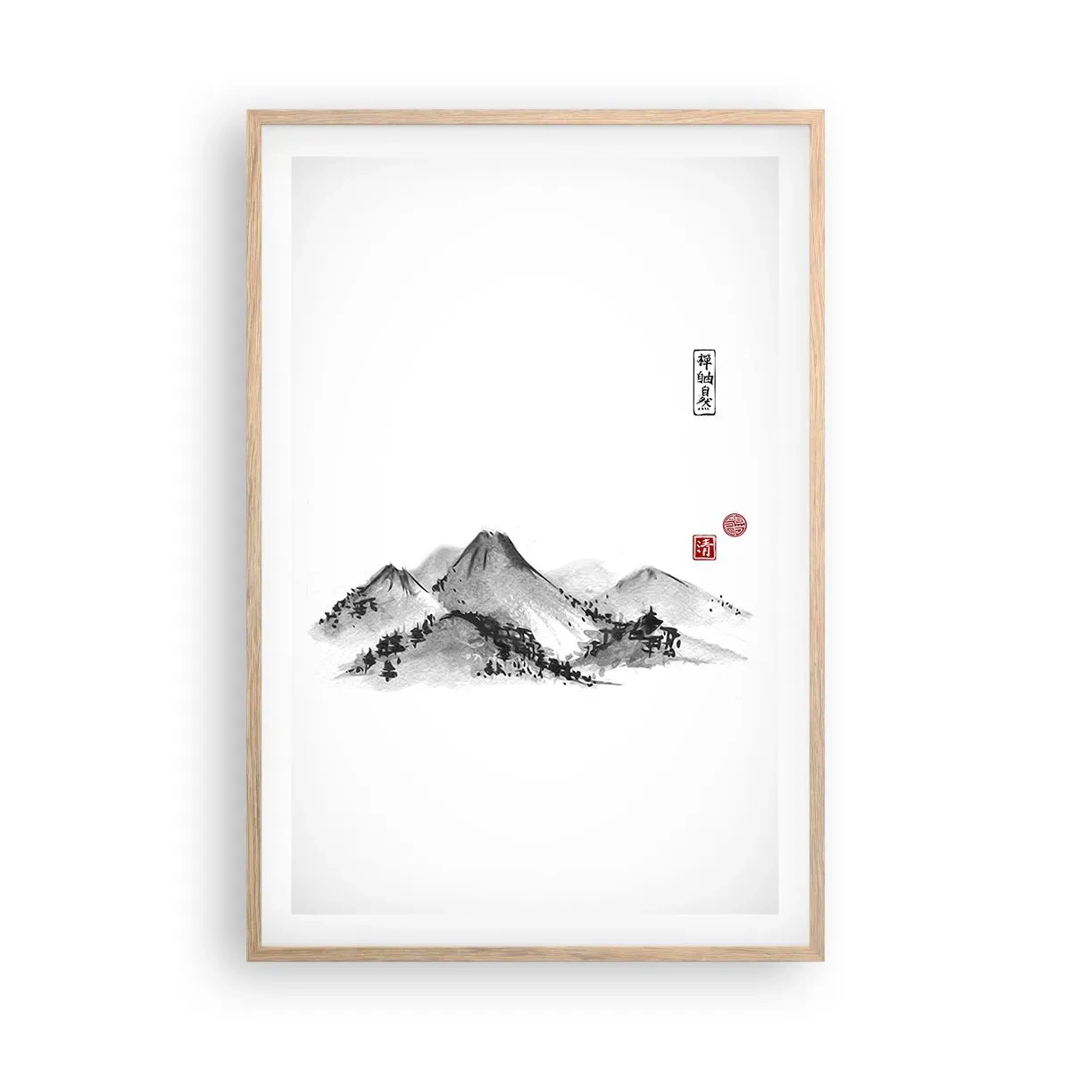 Een poster in een licht eiken lijst - Oneindige verte - 61x91 cm