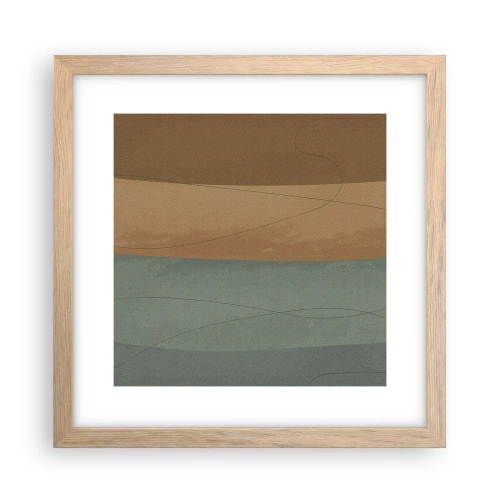 Een poster in een licht eiken lijst - Horizontale compositie - 30x30 cm