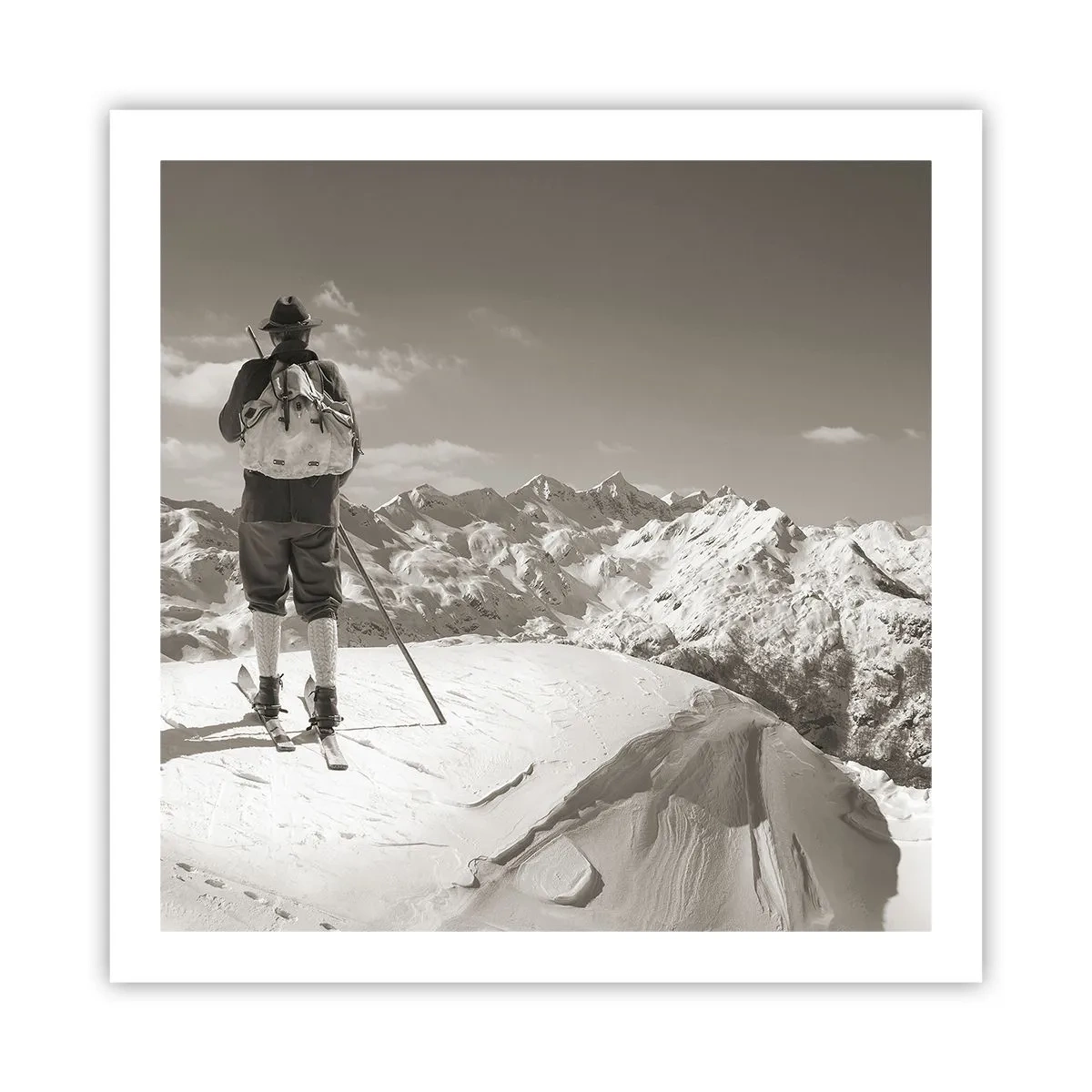 Poster - En de bergen blijven onveranderd - 60x60 cm