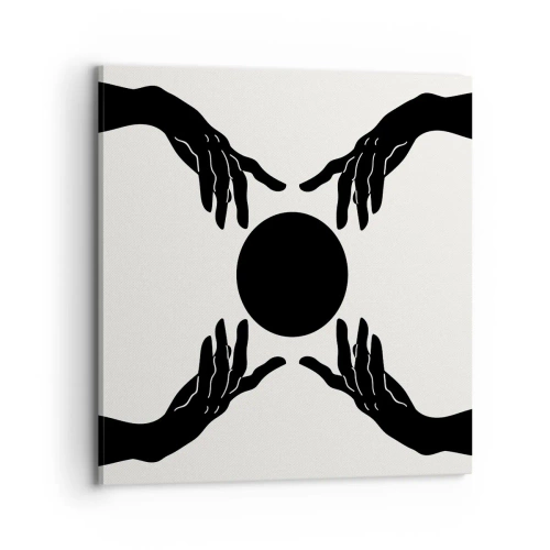 Schilderen op canvas - Geheim teken - 70x70 cm