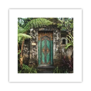 Poster - Een deur naar een exotische wereld - 30x30 cm