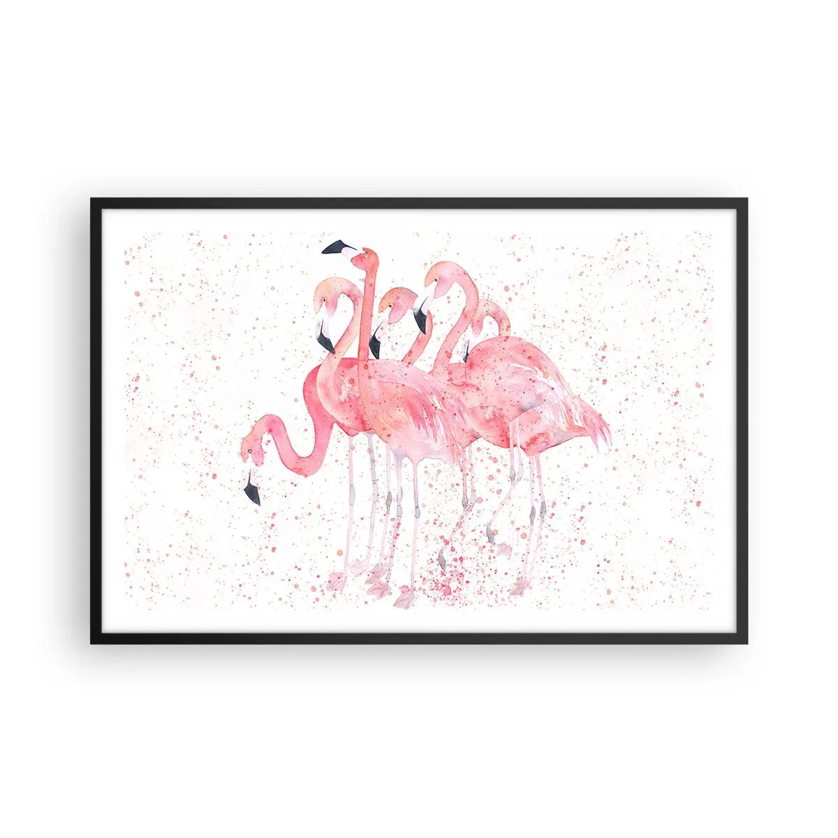 Poster in een zwarte lijst - Roze ensemble - 91x61 cm