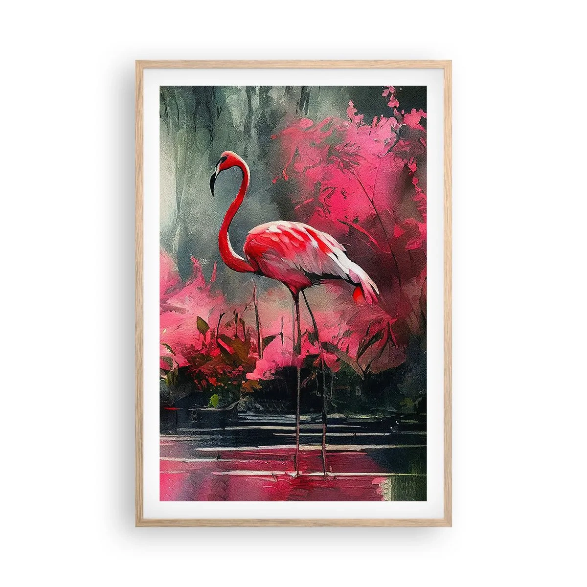 Een poster in een licht eiken lijst - Een les in natuurlijke gratie - 61x91 cm