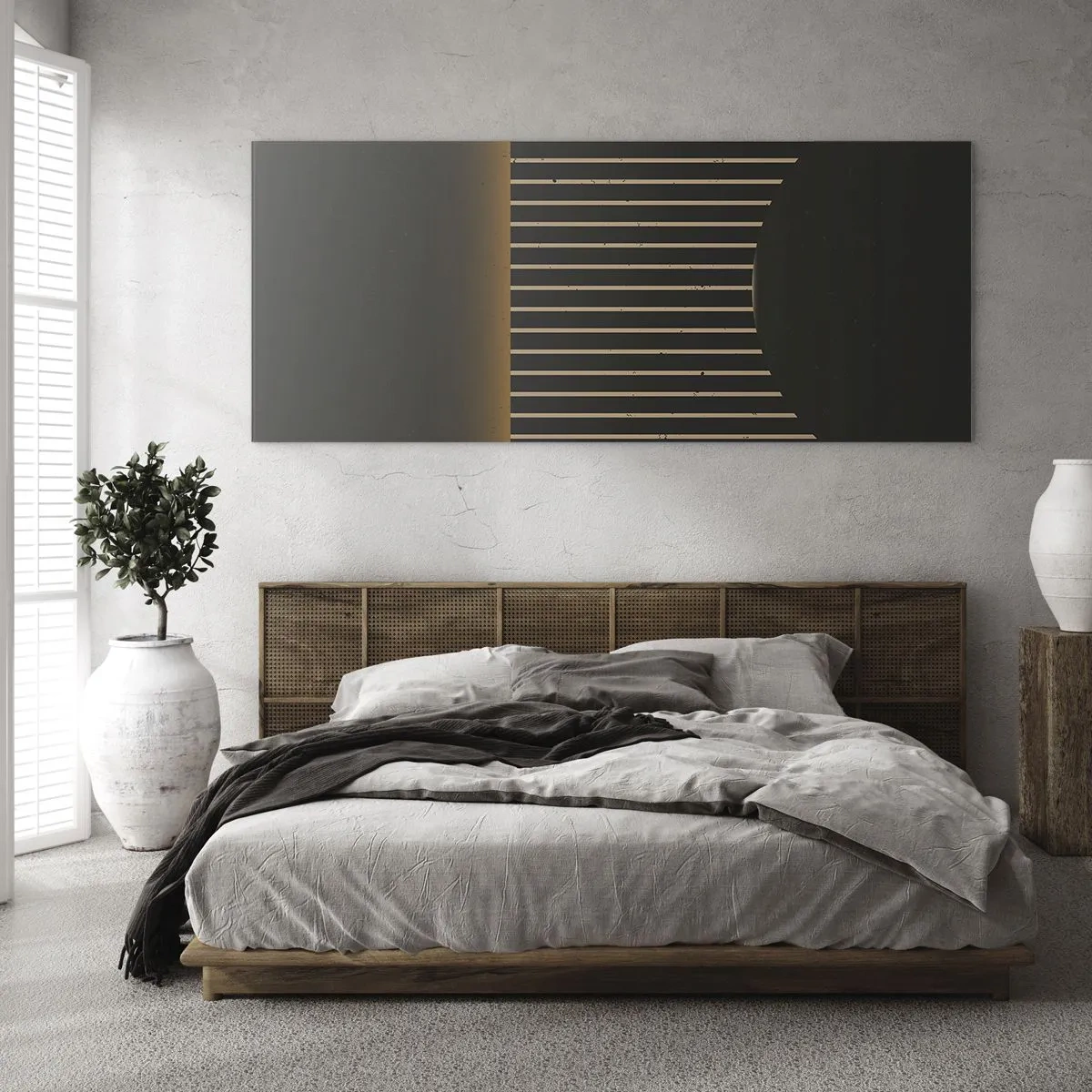 Schilderen op glas - Verken de duisternis - 140x50 cm