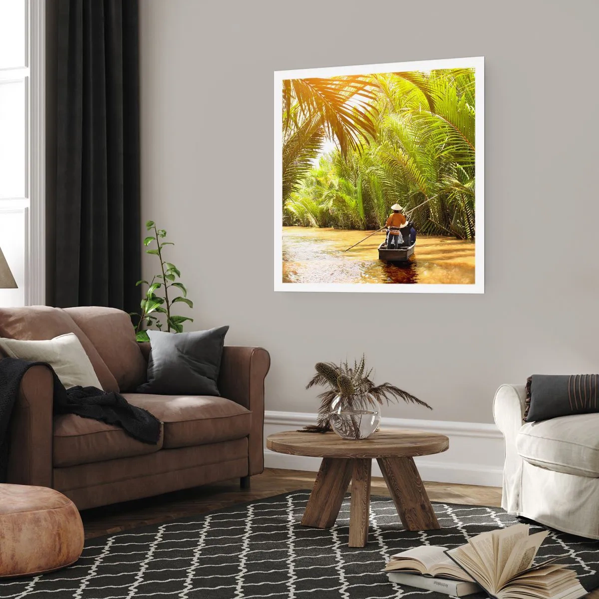 Poster - Een palmravijn langs - 50x50 cm