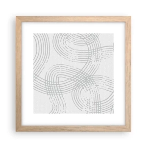 Een poster in een licht eiken lijst - Er is geen rechte weg - 30x30 cm