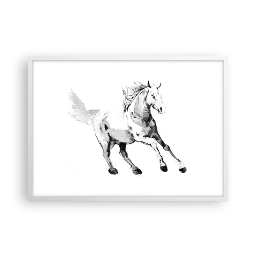 Poster in een witte lijst - Ongetemde ziel - 70x50 cm