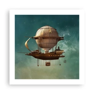 Poster - Jules Verne groet - 50x50 cm
