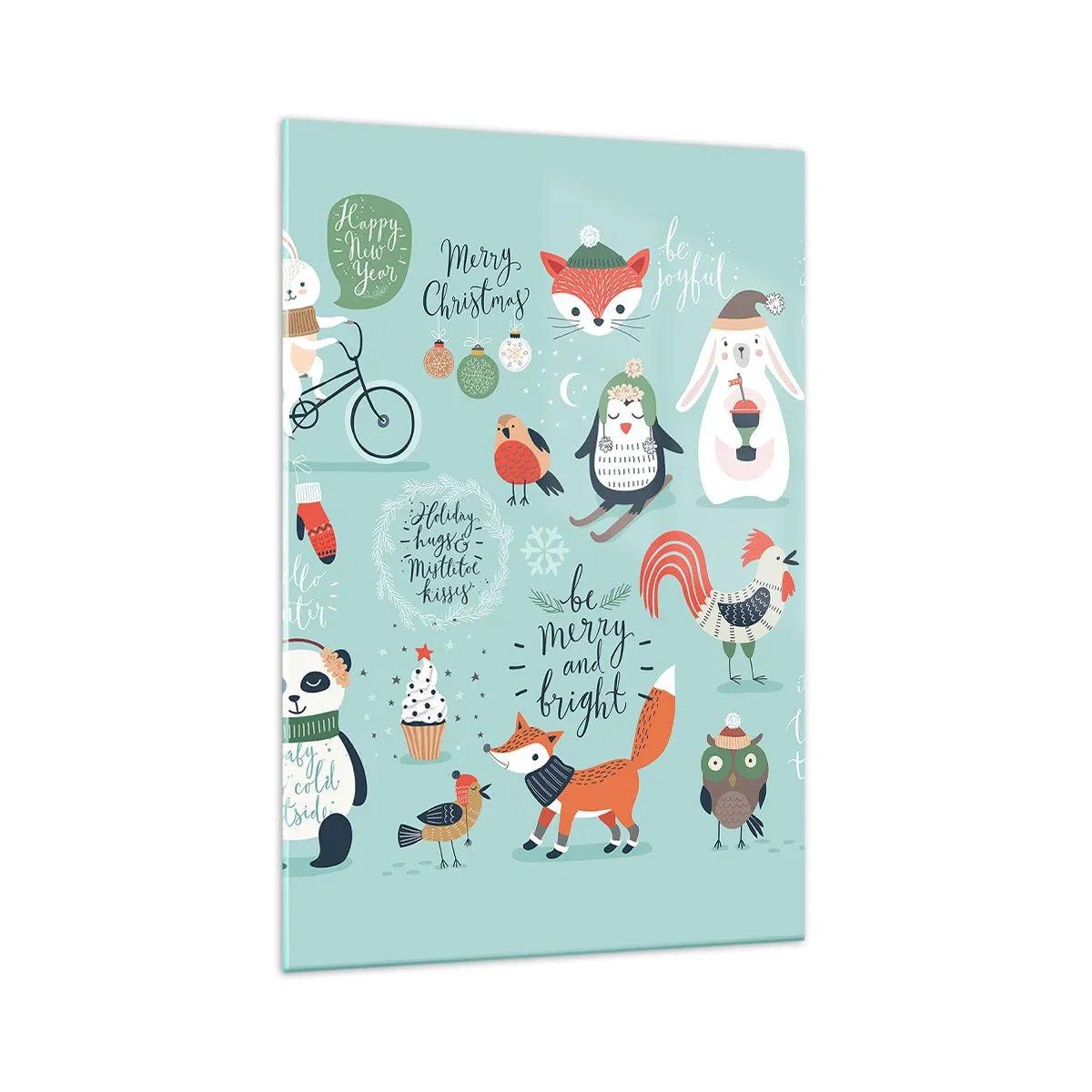 Schilderen op glas - Moge het altijd kerst zijn! - 70x100 cm