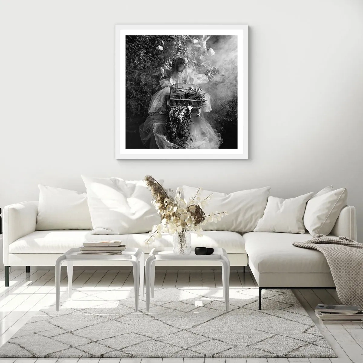Poster in een witte lijst - Moeder zelf - Natuur - 40x40 cm