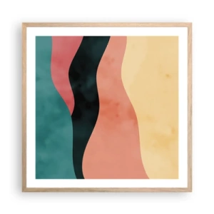 Een poster in een licht eiken lijst - Conforme non-conformiteit - 60x60 cm