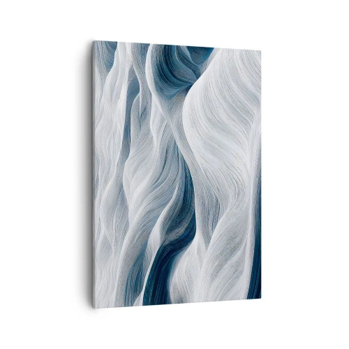 Schilderen op canvas - Witte en blauwe golven - 50x70 cm