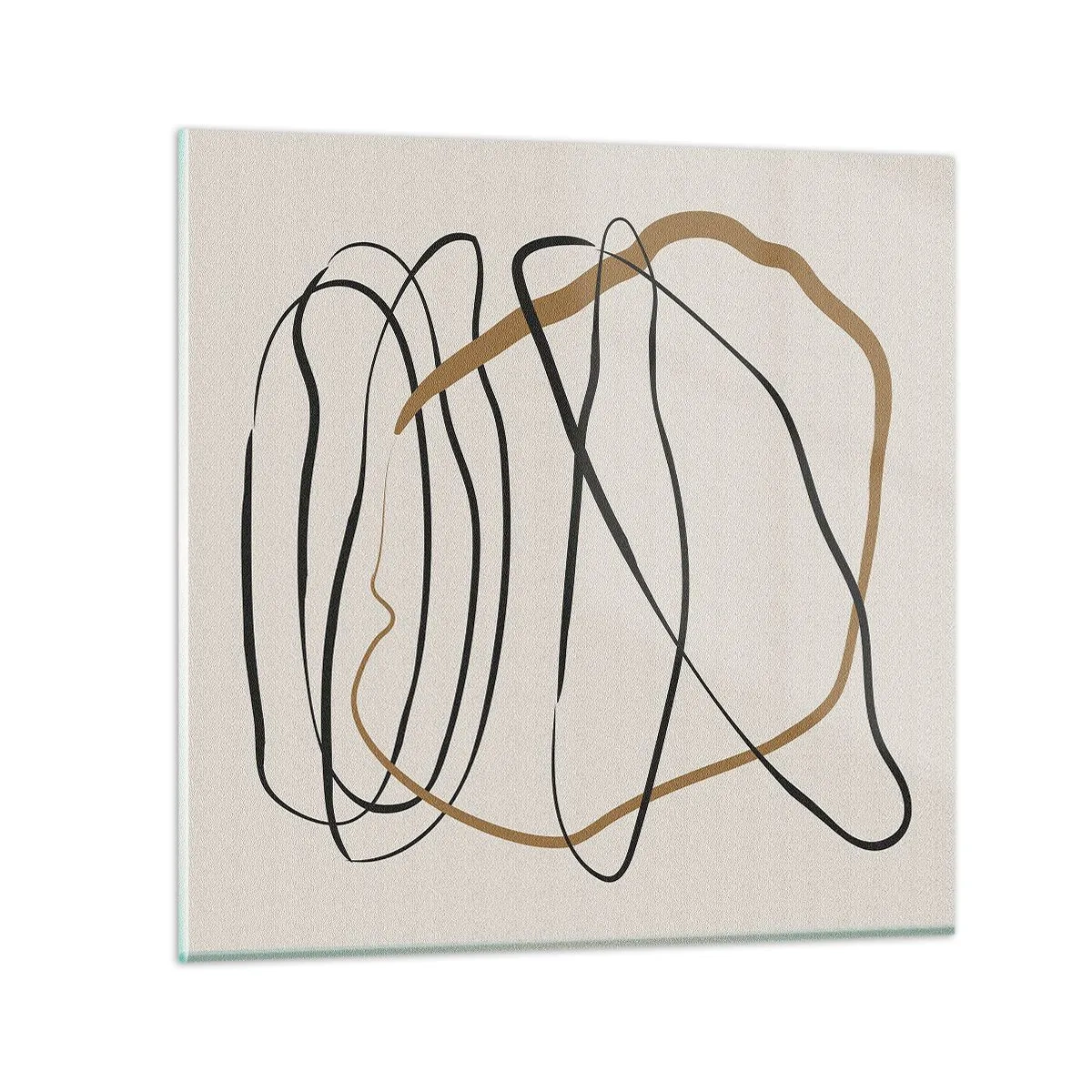 Schilderen op glas - Compositie – loopdans - 30x30 cm