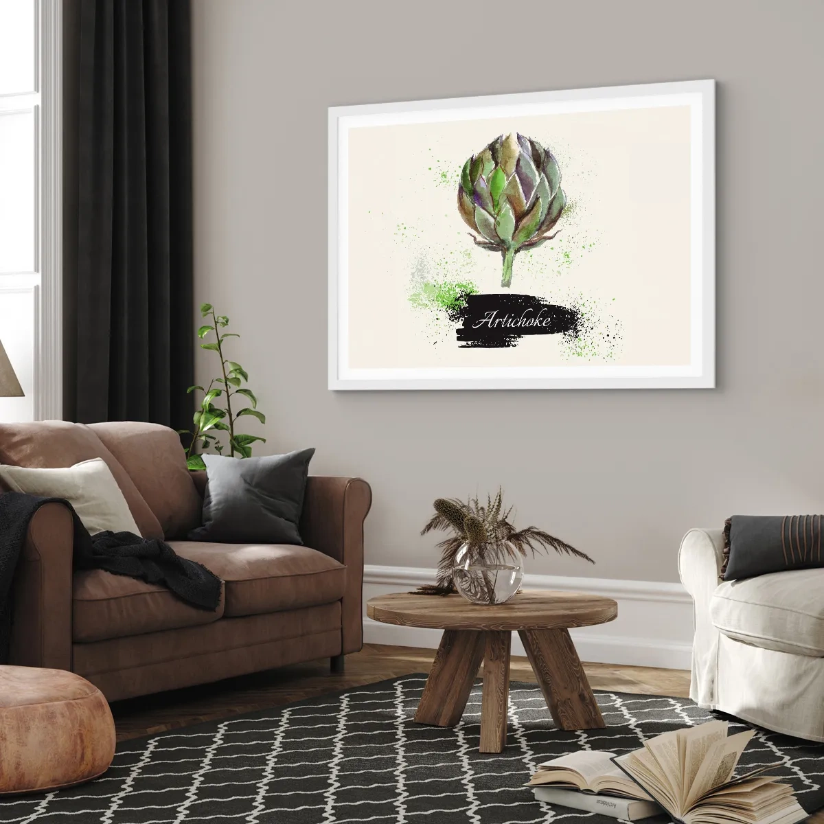 Poster in een witte lijst - Eviva-groenten! - 91x61 cm