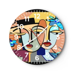 Wandklok - Klok - Picasso's randez-vous - 40x40 cm