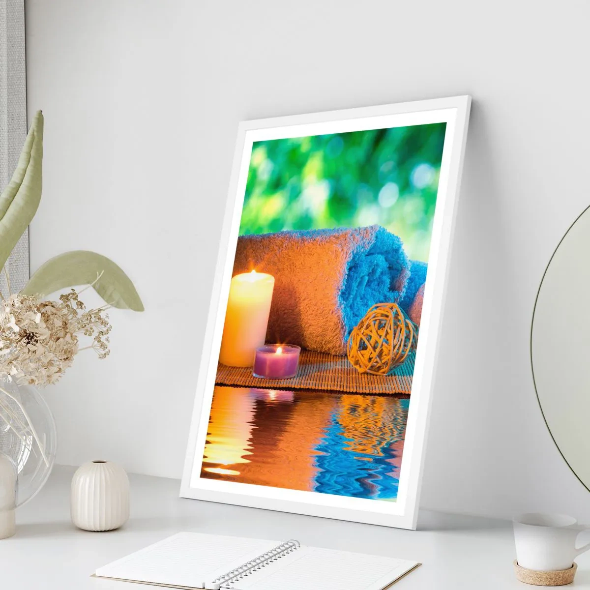 Poster in een witte lijst - Tijd voor het lichaam - 40x50 cm