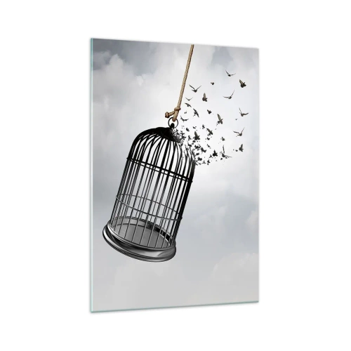 Schilderen op glas - Geloof ... Hoop ... Vrijheid! - 70x100 cm
